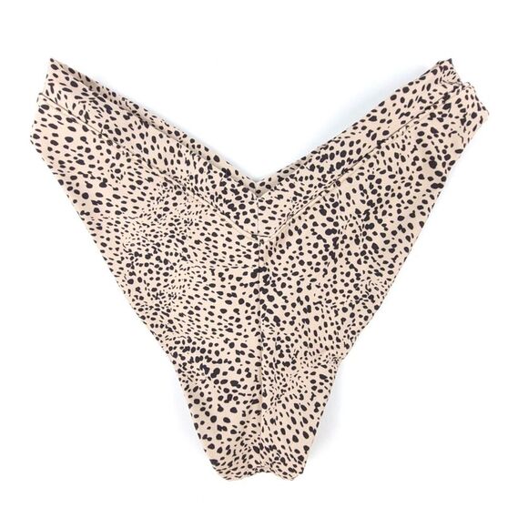 NEW OneOne Swimwear Jenna Top Jesse Bottom Cheetah Print Matching Bikini Set Tan - Picture 6 of 10